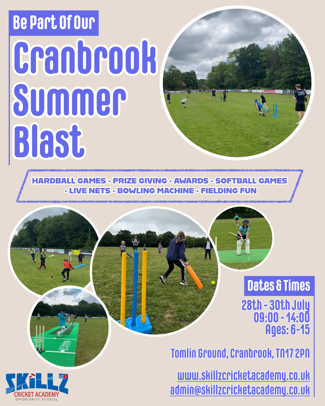 Cranbrook Summer Blast Tuesday 28th -Thursday 30th July 2026