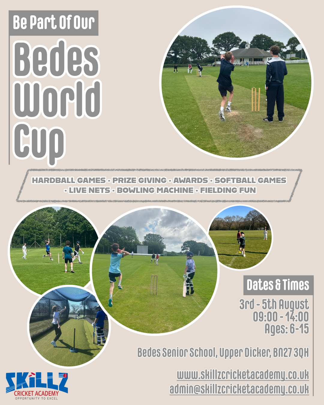 Bede’s World Cup 2026 – Monday 3rd August – Wednesday 5th August